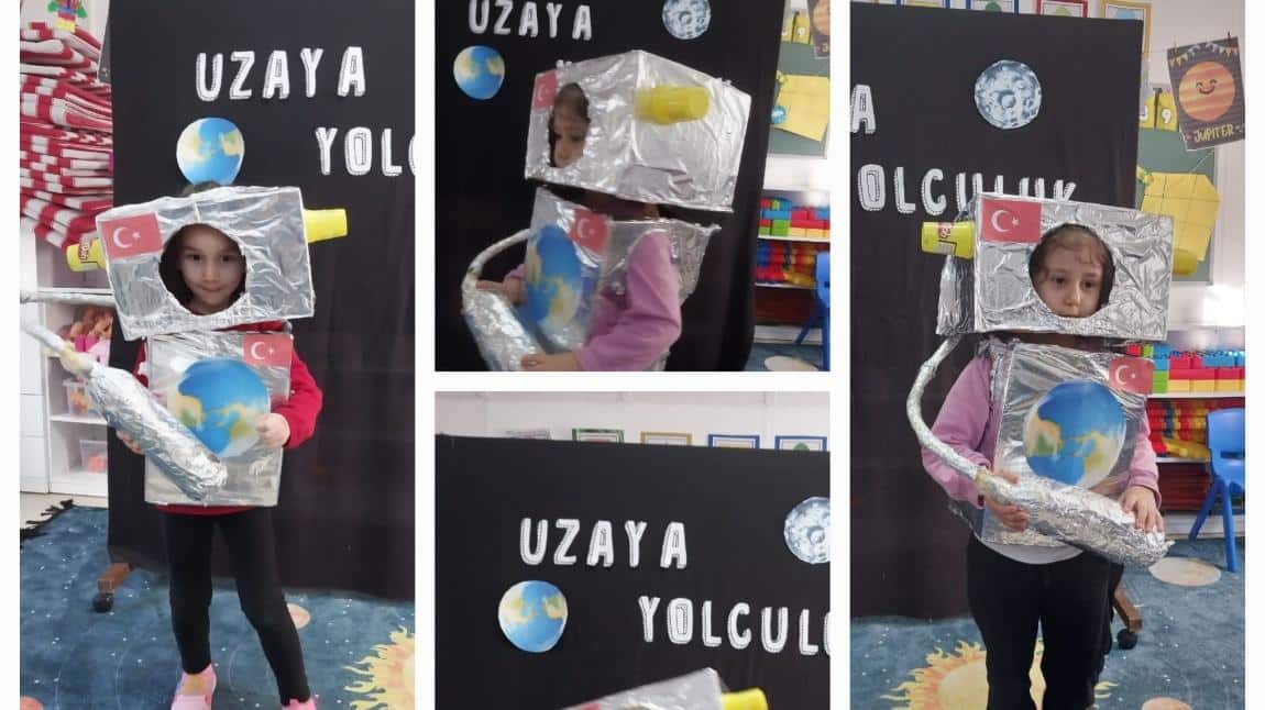 Minik Dahiler Sınıfı öğretmenleri Esra Günal ile birlikte gezegenler ve uzay konusunu yaptıkları eğlenceli etkinliklerle öğrendiler.